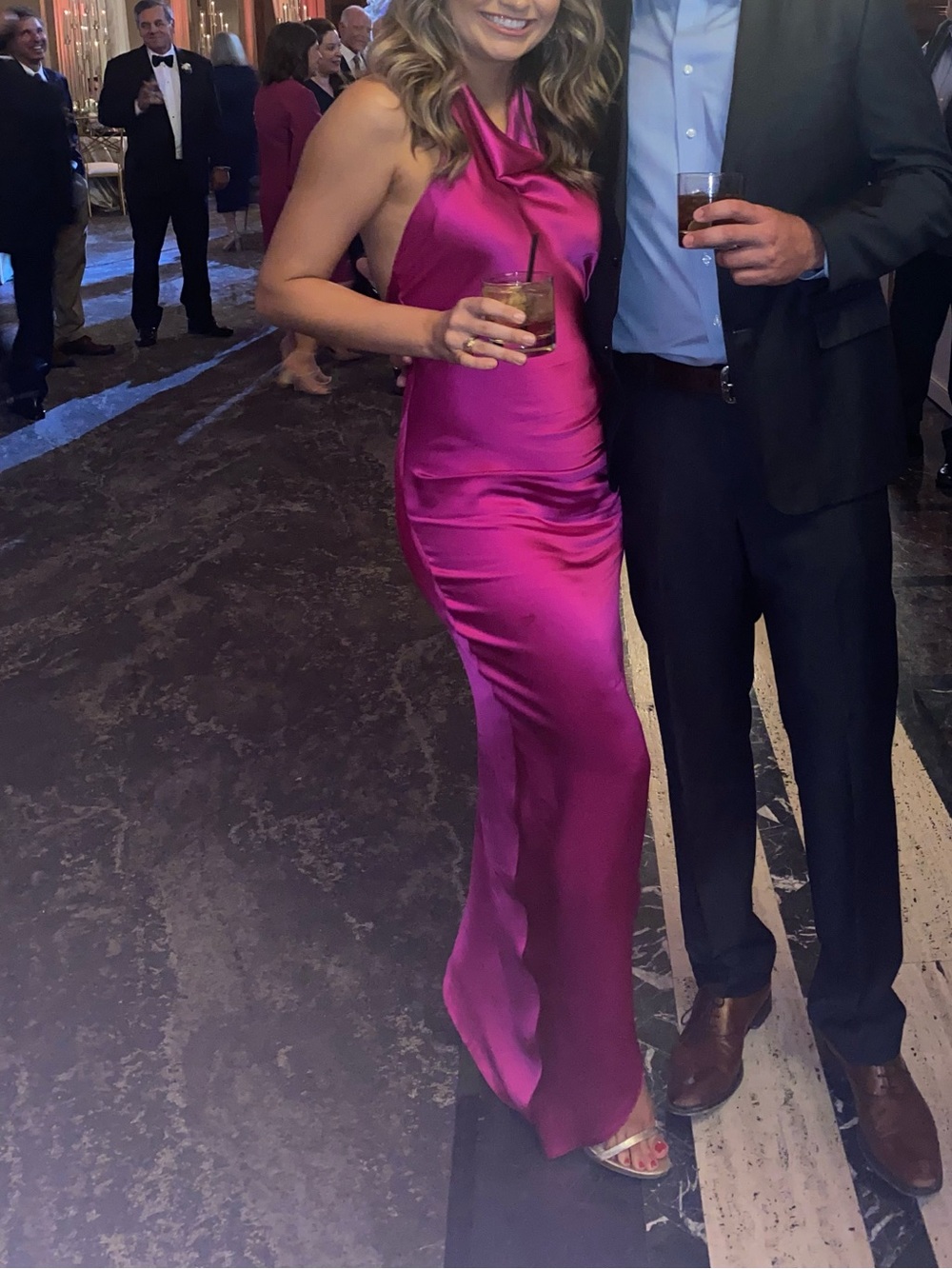 Amanda Uprichard Samba Gown Hot Pink